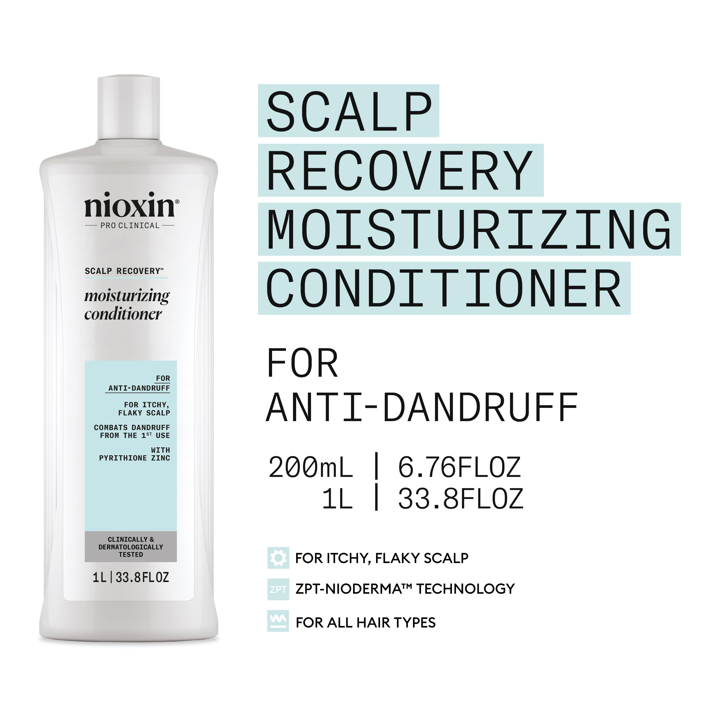 Nioxin Scalp Recovery Pyrithione Zinc Moisturizing Conditioner (For Itchy Flaky Scalp) 1000ml/33.8oz