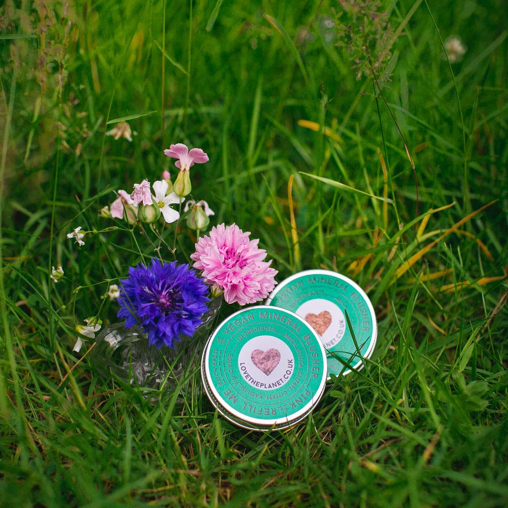 Love the Planet Vegan Mineral Blusher Shade Peach in Refillable Tin