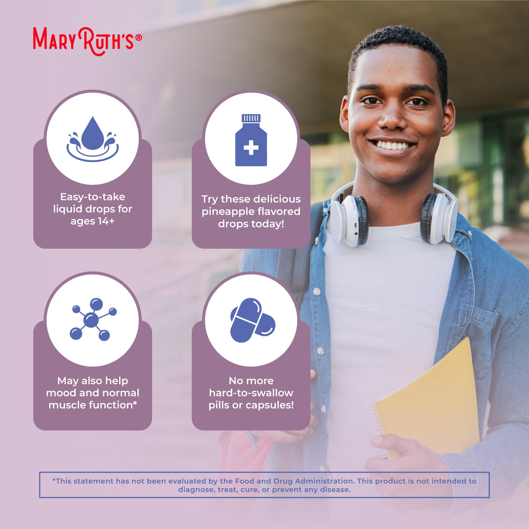 MaryRuth Organics Vitamin D3 Liquid Drops | Megadose 4000 IU | USDA Organic Liquid Vitamin D Spray for Adults & Kids | Immune Support & Bone Health | Vegan | Gluten Free | Non-GMO | 30 Servings