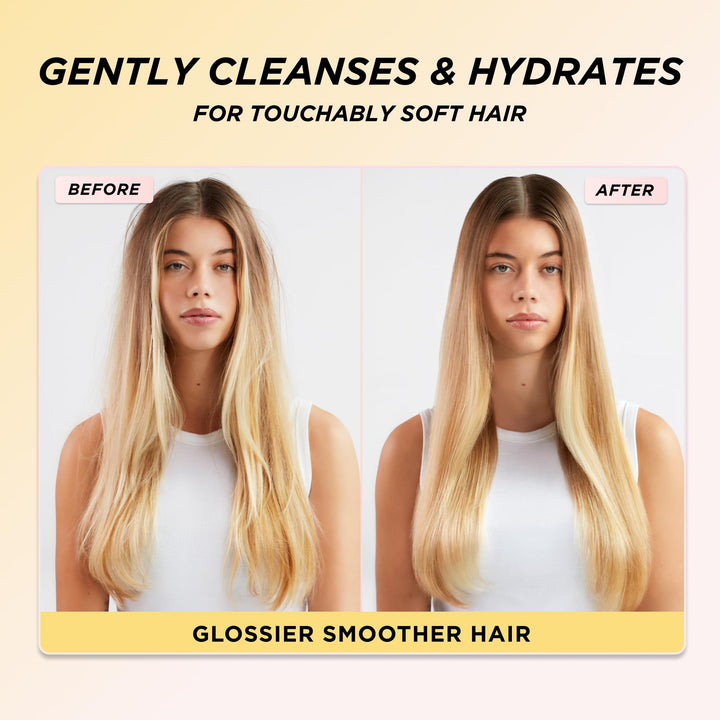 Gisou Honey Infused Hair Wash, Hydrates and Cleanses for Softer and Stronger Hair, Nourishes and Helps with Preventing Breakage and Frizz Control, 11.1 oz