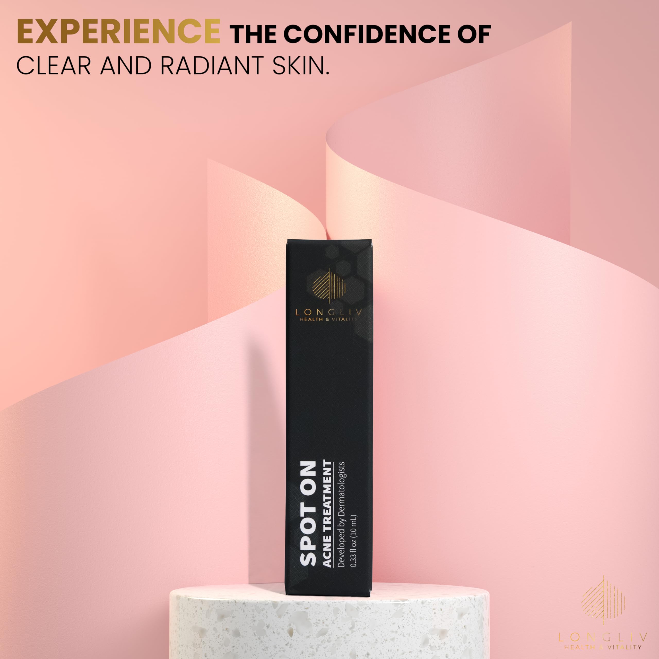 Spot On Acne Roller Ball Serum with Benzoyl Peroxide and Salicylic Acid - Pimple Spot Treatment - Treat Zits & Blemishes On the Go Without a Mess - Formulated by Dermatologists