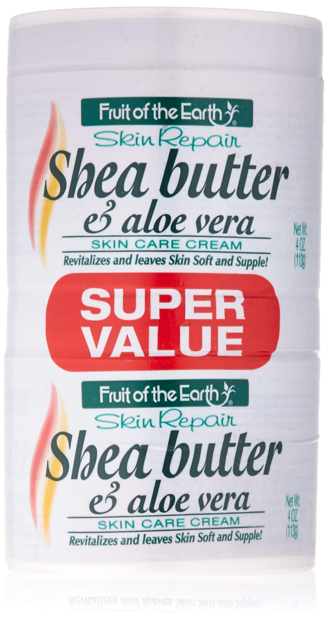 Fruit Of The Earth Bogo Cream Shea Butter/Aloe 4 Ounce Jar (118ml) (2 Pack)