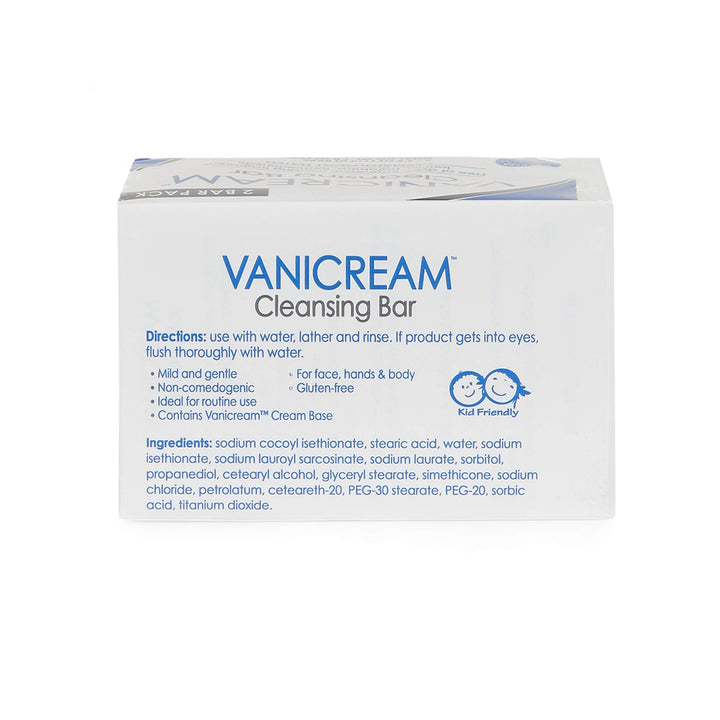 Vanicream Cleansing Bar | Fragrance, Gluten and Sulfate Free | For Sensitive Skin | 3.9 Ounce | Pack of 2