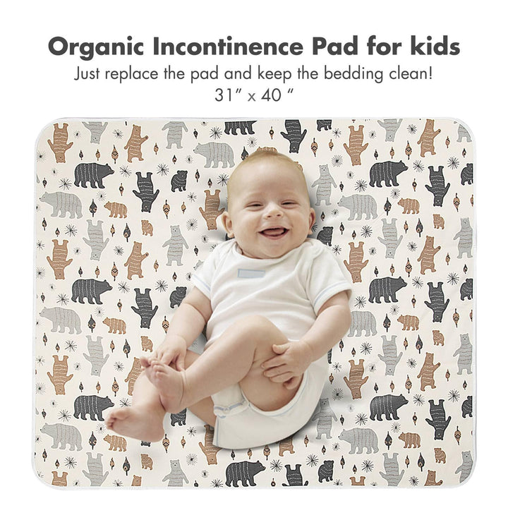 YIVEKO Baby Waterproof Bed Pad Washable Mattress Pad Reusable Underpads Bed Wetting Incontinence Cover for Baby Toddler Children and Adults