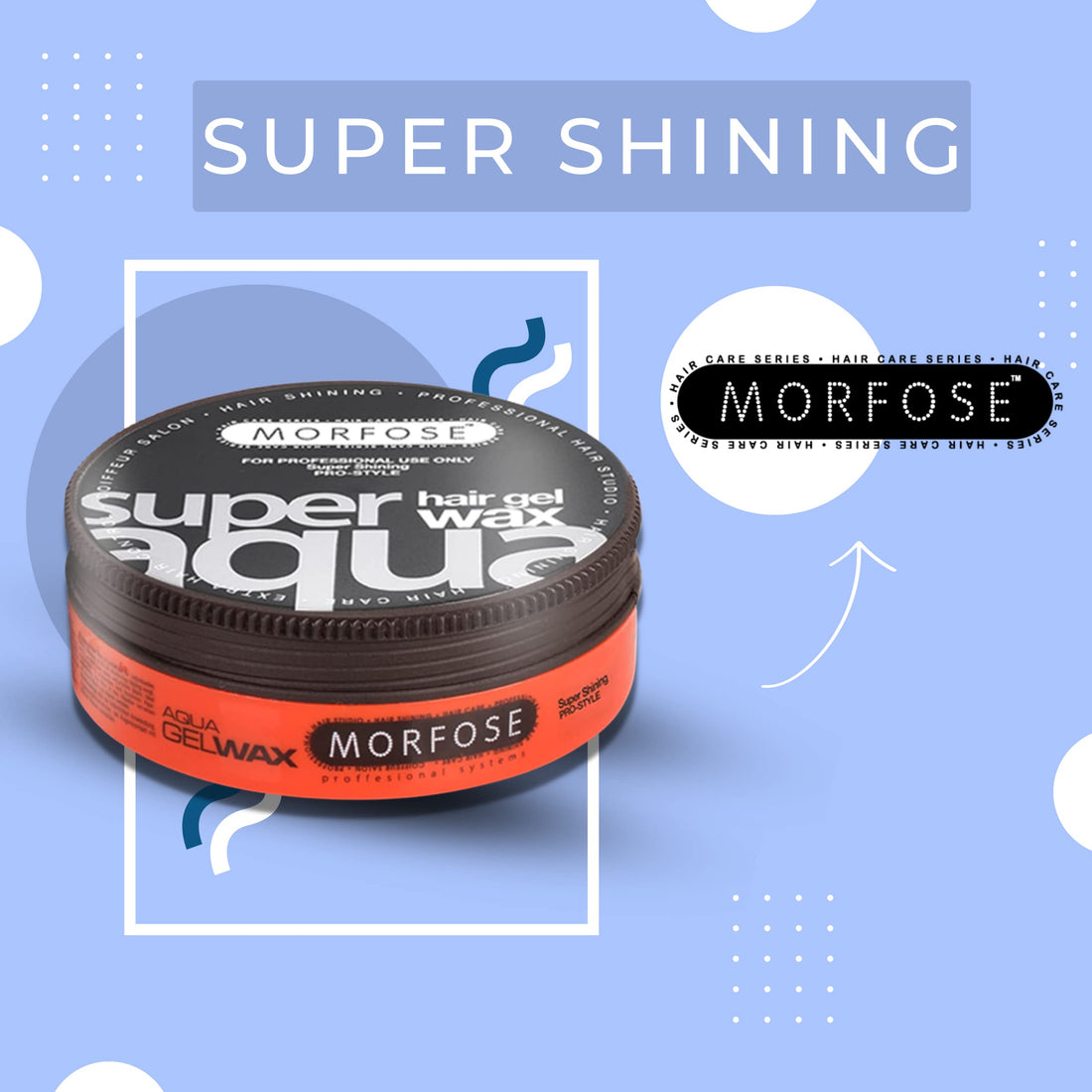 Morfose Aqua Hair Wax 175 Ml. Professional Hair Care For An Incredible Shine And Strong Hold By Morfose By Morfose