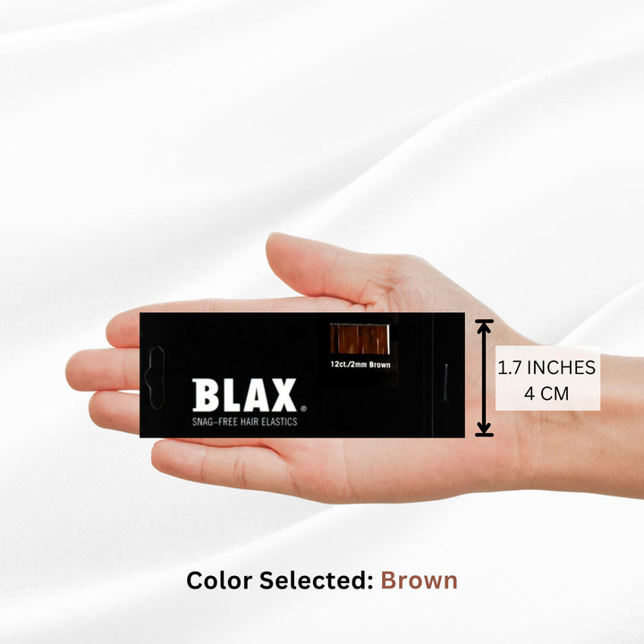 BLAX Brown Snag-Free Hair Elastics - 2mm-12ct, 2 Packâ€¦
