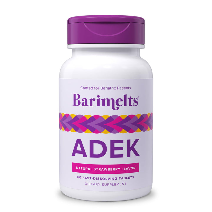 Barimelts ADEK - 60 Fast-Dissolving Tablets (2-Month Supply) - Sugar-Free Bariatric Vitamins for Women Including Vitamin A, Vitamin D, Vitamin E & Vitamin K, Natural Strawberry Flavor