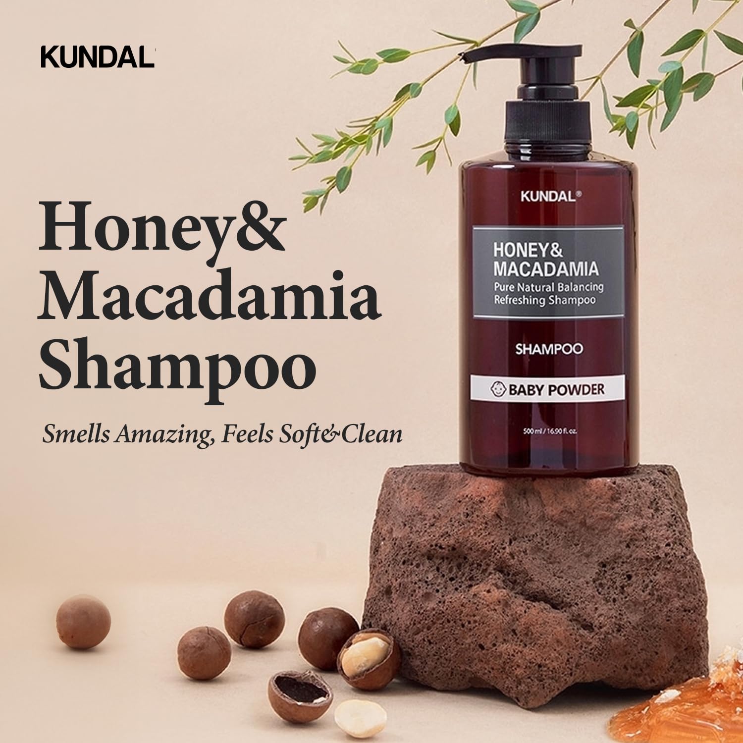 KUNDAL Honey & Macadamia Shampoo [Ylang Ylang] Korean Perfume Shampoo Damage Repair Strengthen, Nourish dry, with Honey, Argan Oil, Macadamia Oil, Free Paraben & Sulfate 10.14 fl oz