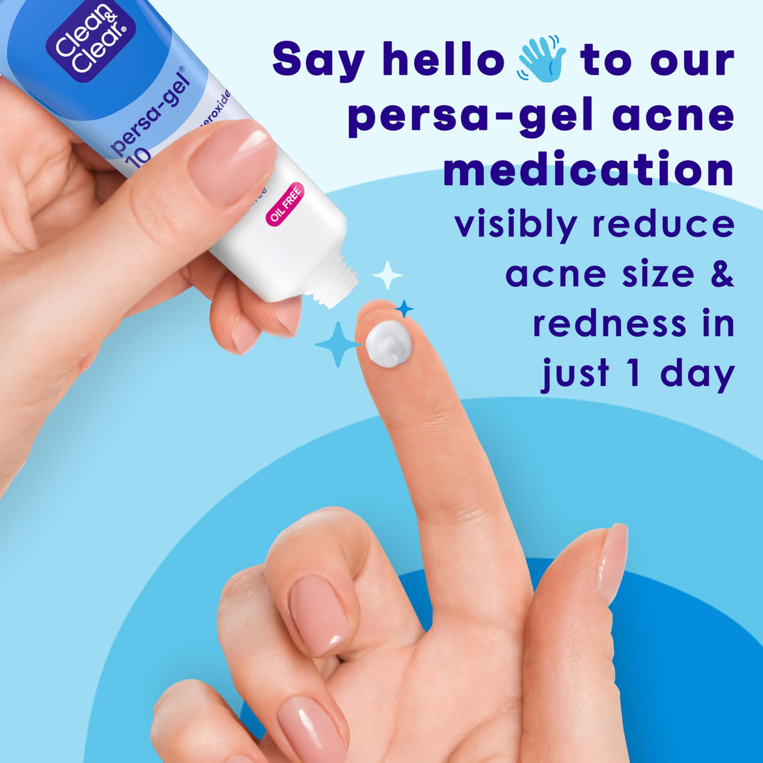 Clean & Clear PersaGel 10 Acne Medication Spot Treatment with Maximum Strength 10 Benzoyl Peroxide Topical Pimple Cream Acne Gel medication for Face Acne with Benzoyl Peroxide, (pack of 4)