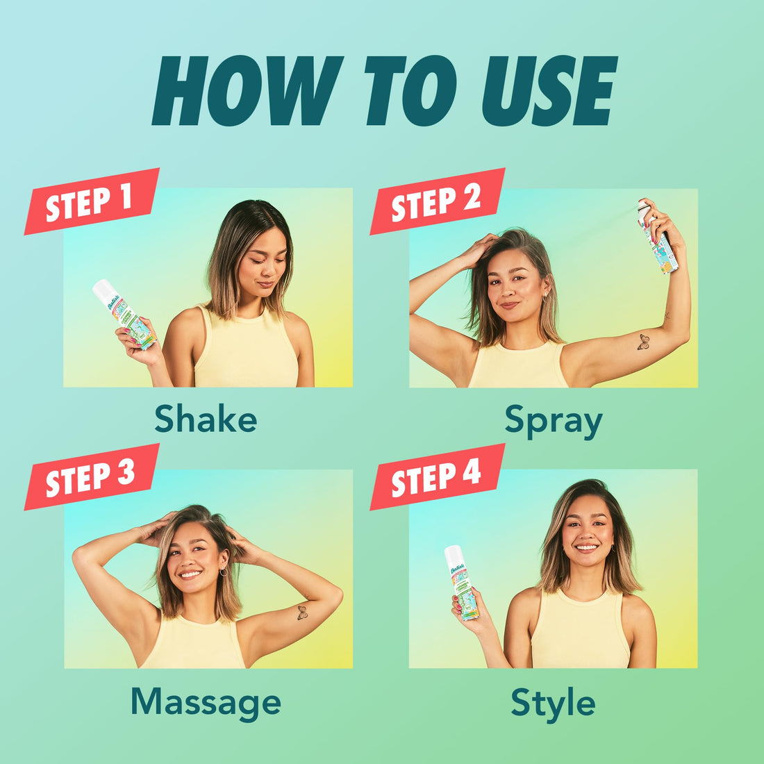 Batiste Dry Shampoo, Limited Edition Cucumber Cooler Scented, Refresh Hair & Absorb Oil Between Washes, 3.81 Oz.