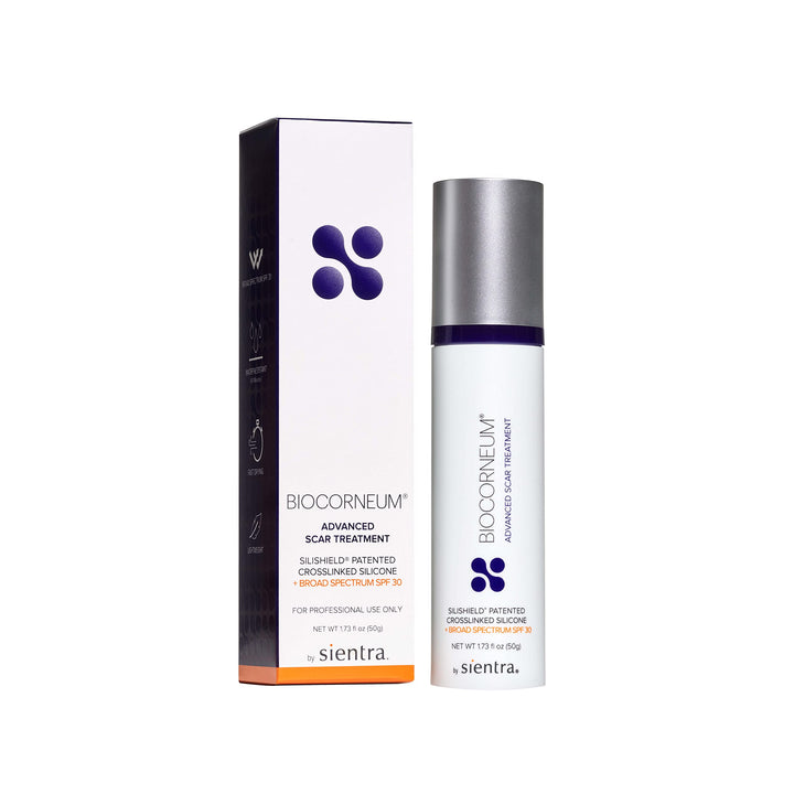 BioCorneum Advanced Scar Treatment Gel with SPF 30 - Silishield Patented Crosslinking Silicone - 50 gram - Certified Distributor