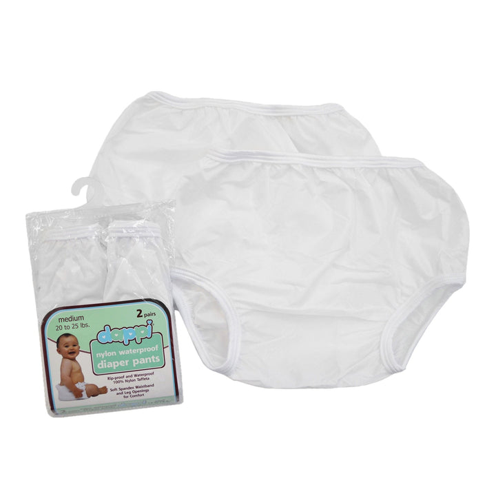 Reusable Waterproof 100% Nylon Taffeta Diaper Pants for Potty Training & Swimming, Leak-Proof & Rip-Proof, Medium (Fits 20 - 25 lbs), 2 Counts