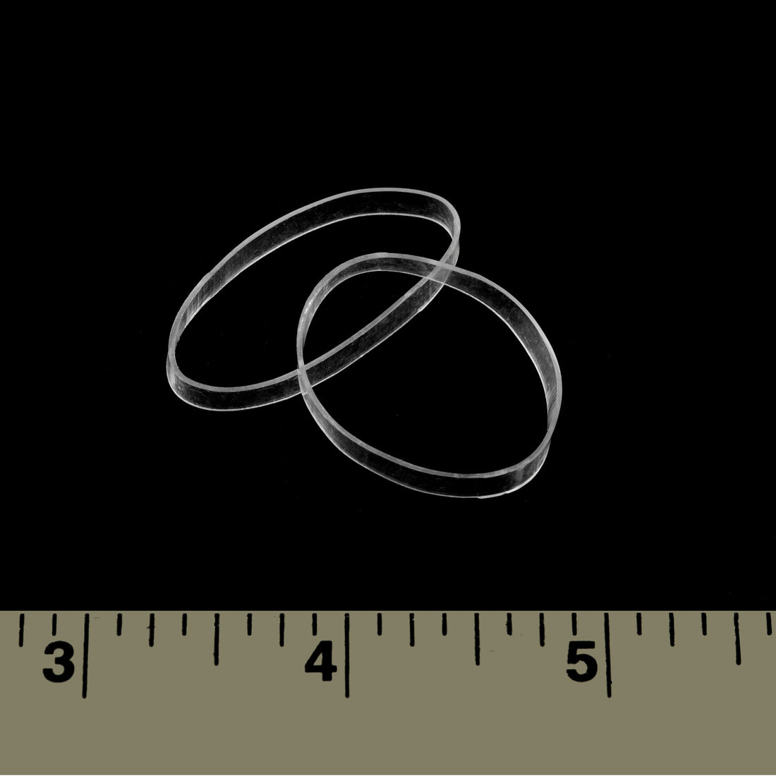 40mm Wide , Clear : Hair Elastics - STRONG - REUSEABLE Clear Premium- 40mm Wide, Pack of 16 by ElasticU