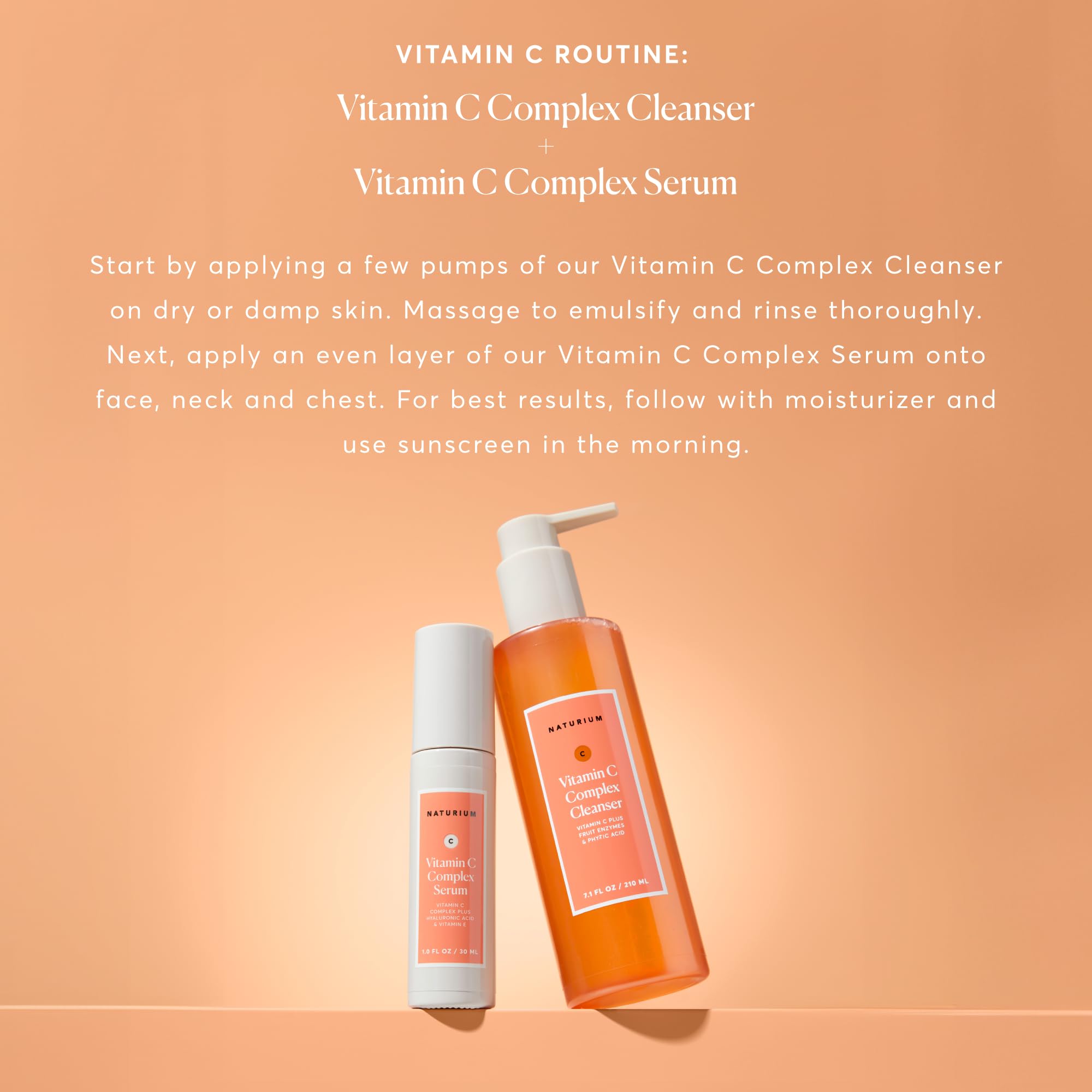 Naturium Vitamin C Complex Cleanser, Gently Exfoliating & Deeply Cleansing Foaming Face Wash Gel with Phytic Acid & Fruit Enzymes, 7.1 oz