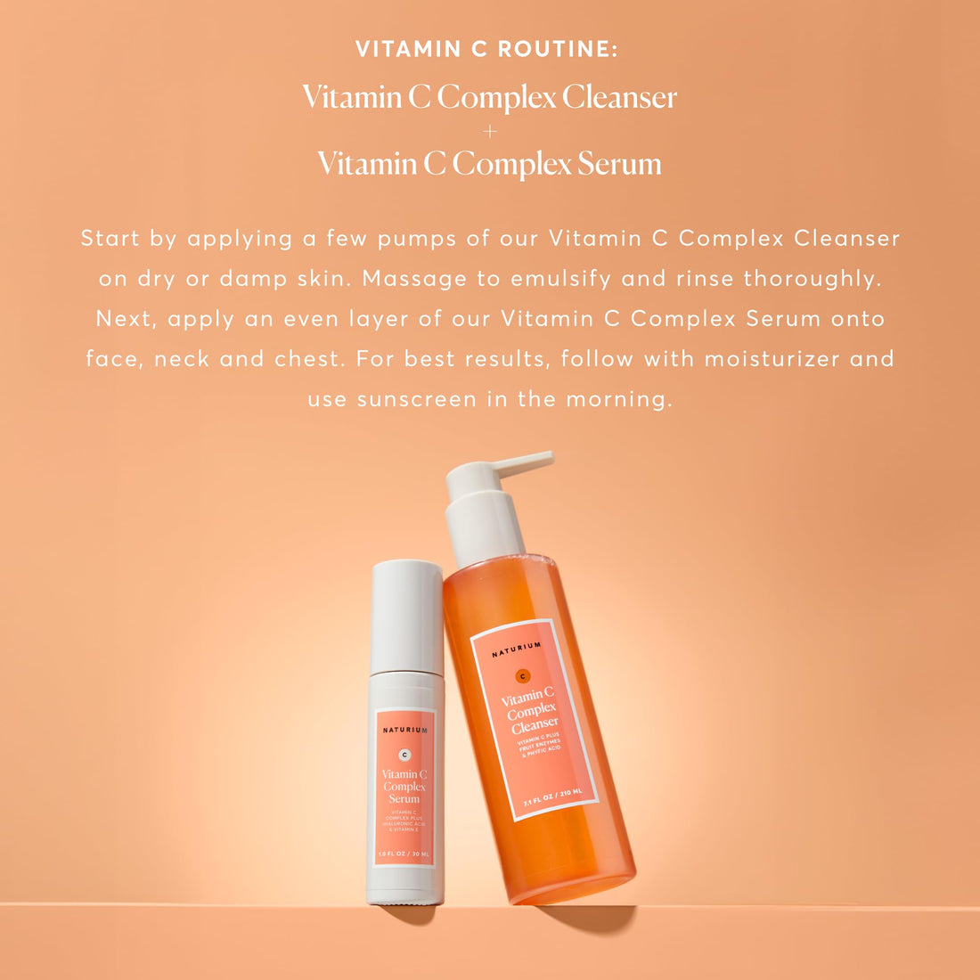 Naturium Vitamin C Complex Cleanser, Gently Exfoliating & Deeply Cleansing Foaming Face Wash Gel with Phytic Acid & Fruit Enzymes, 7.1 oz
