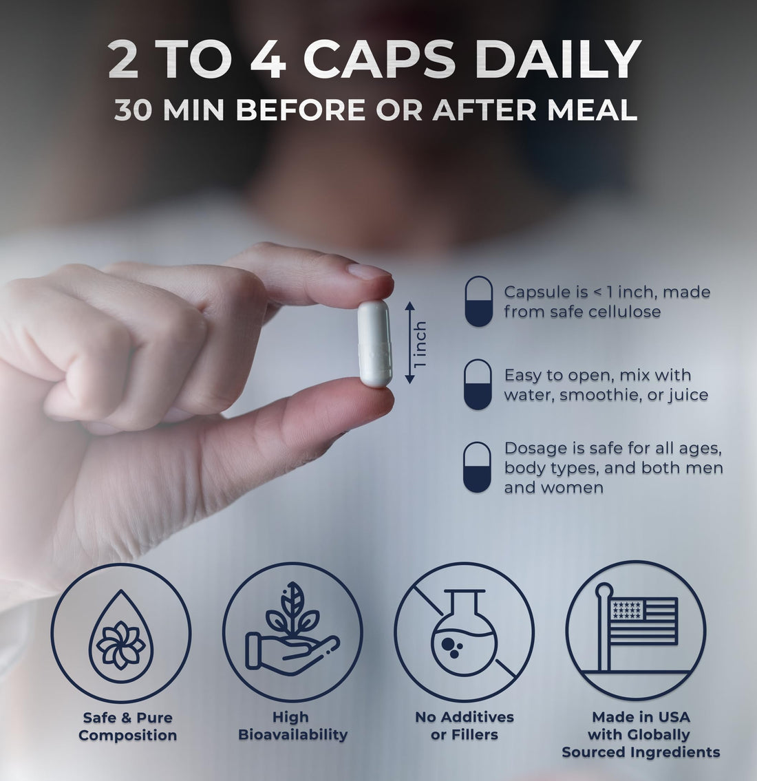 CORSA365 Multimineral Supplement Magnesium Complex with Trace Minerals for Immune Support - Potassium Magnesium Supplement Calcium Vitamin D Zinc Cooper Boron Supplement for Men Women - 120 Capsules