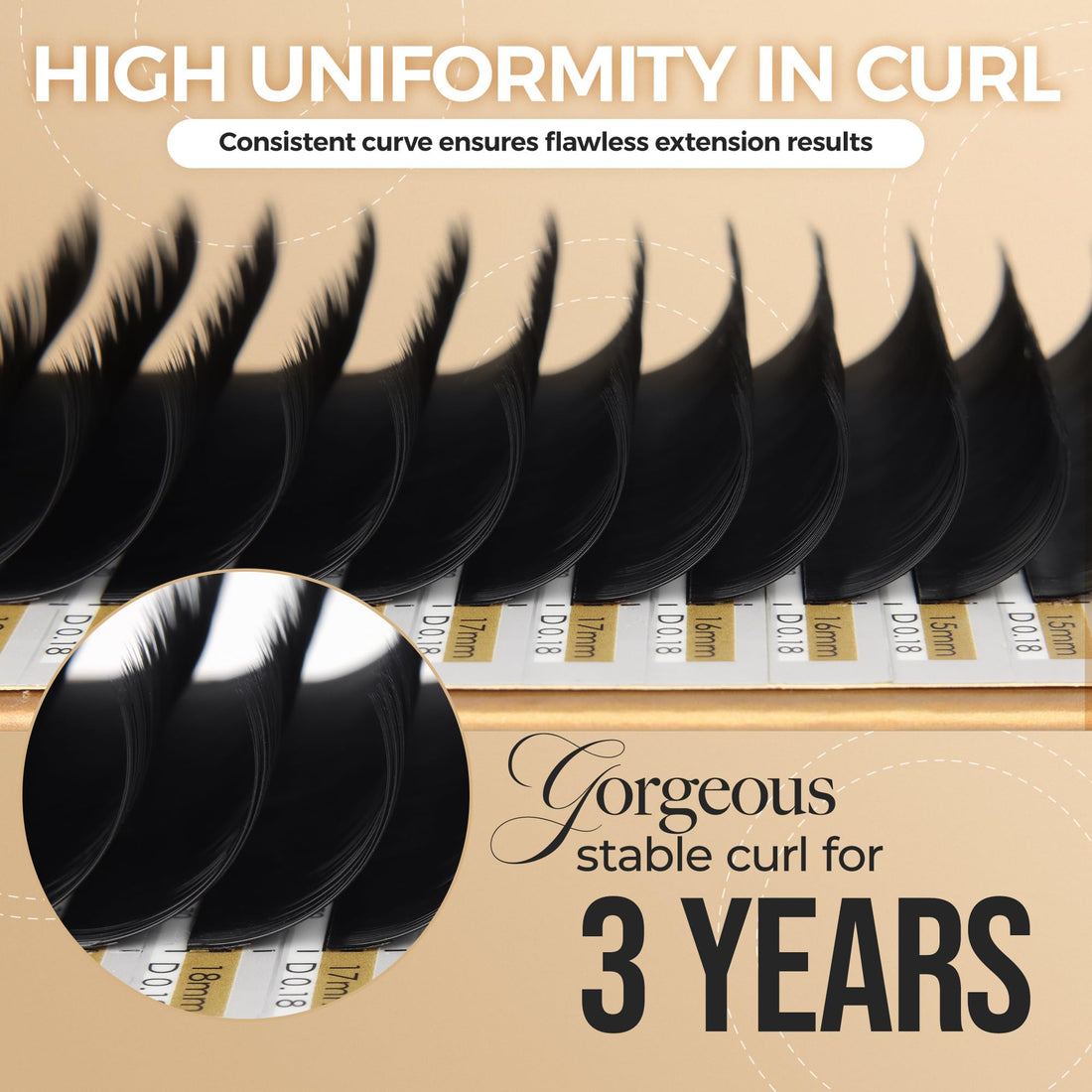 LASHVIEW Classic Lash Extensions, C Curl 8-15mm Mixed 0.15 Classic Lashes, Classic Individual Lash Extensions, Professional Lash Trays for Lash Extensions