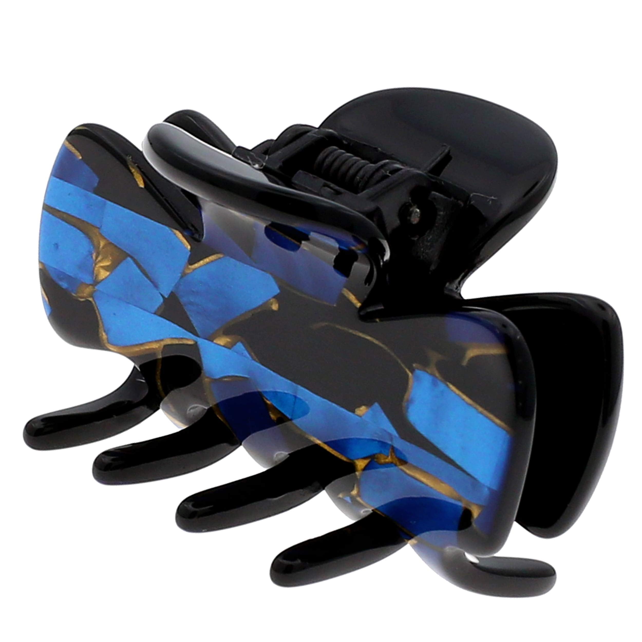 Camila Paris CP2440 French Hair Clips for Women, Small Handmade, Blue, Girls Hair Claw Clips Jaw Fashion Durable Styling Hair Accessories for Women, Strong Hold No Slip Grip, Made in France