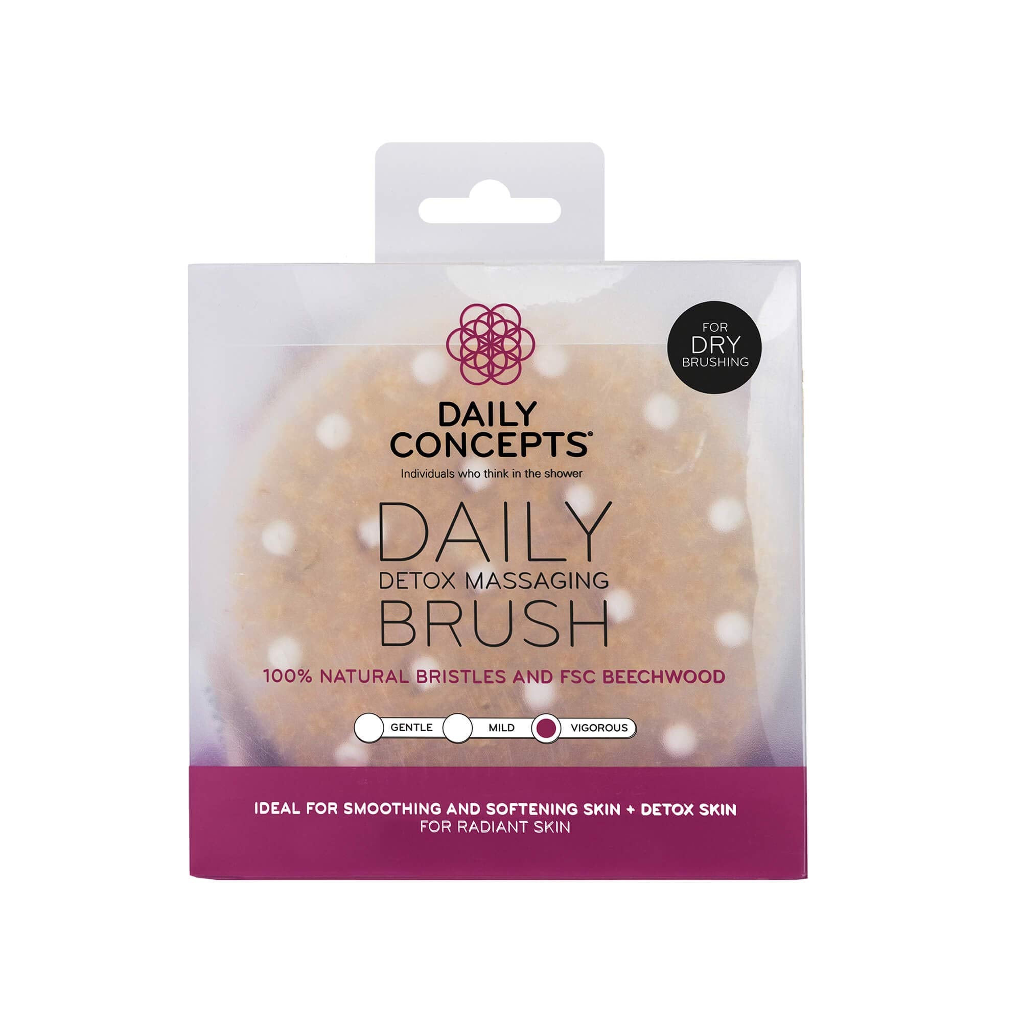 DAILY CONCEPTS Daily Detox Massage Brush, Vigorous, 1 Count