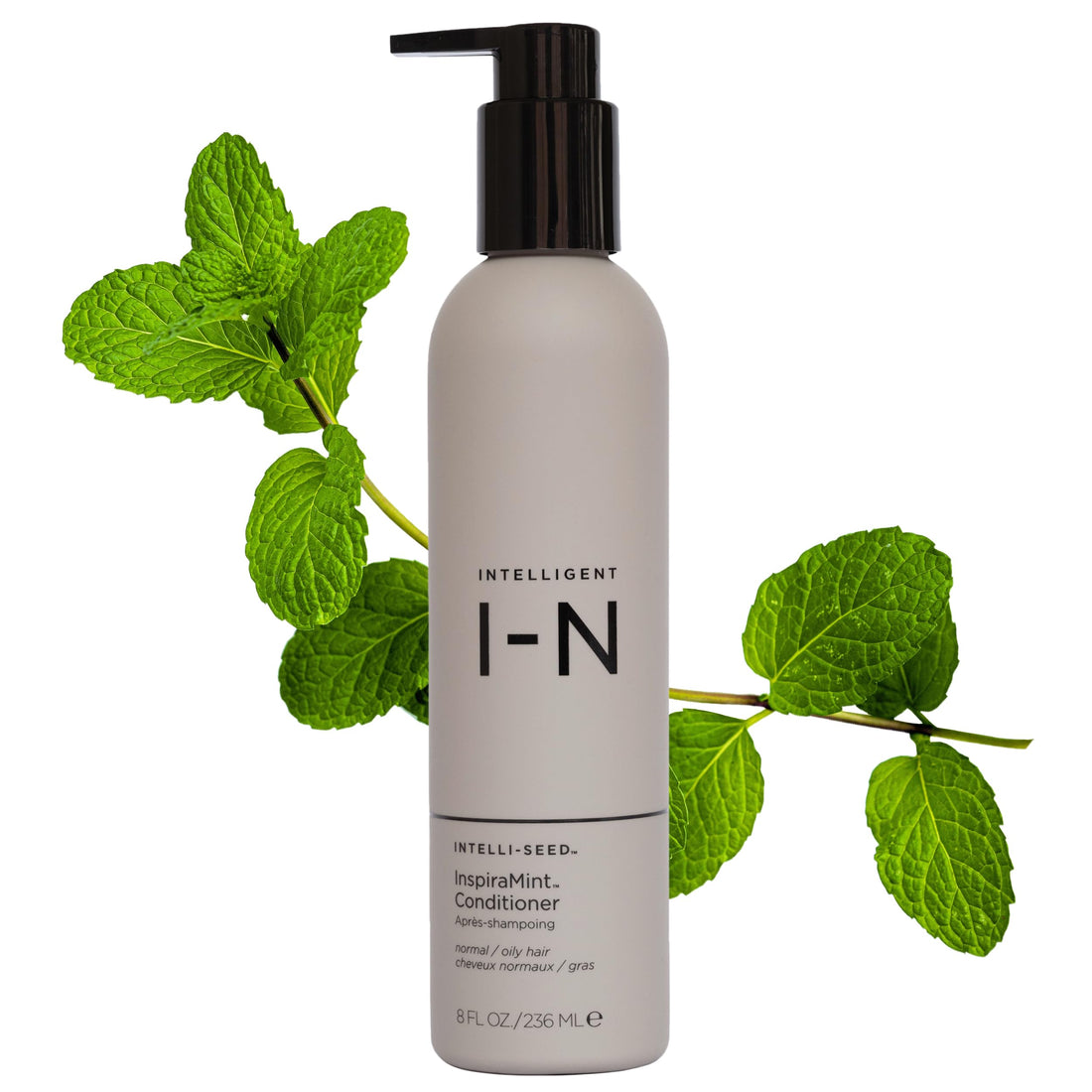 InspiraMint Conditioner, Invigorating Organic Mint Conditioner for Fine and Oily Hair with Peppermint Oil, Hydrating, Refreshing, Vegan, 8 Fl Oz