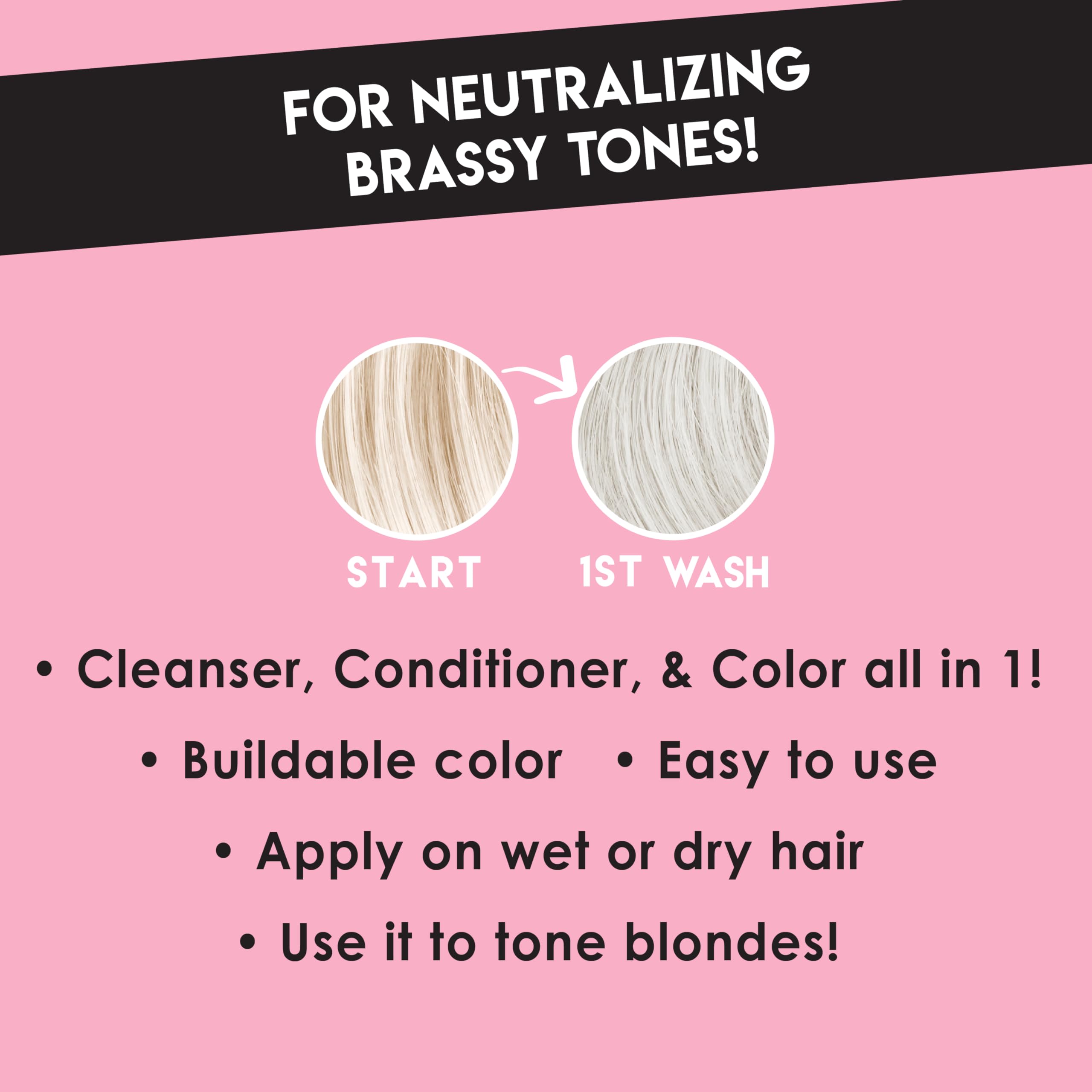 Color Lux Color Cleansing Conditioner, Platinum, 3-in-1 Color Depositing Formula, Vegan, Sulfate-Free, Paraben-Free, 8.25 oz