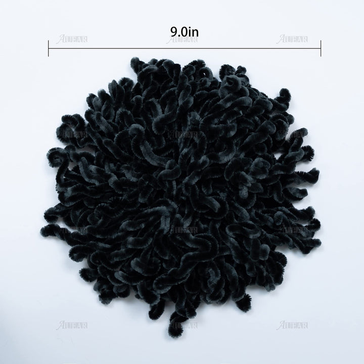 AUEAR, 2 Pack Hair Scrunchie Headwear Hair Tie Ring Plain Big Hairbands for Women (Black and Gray)