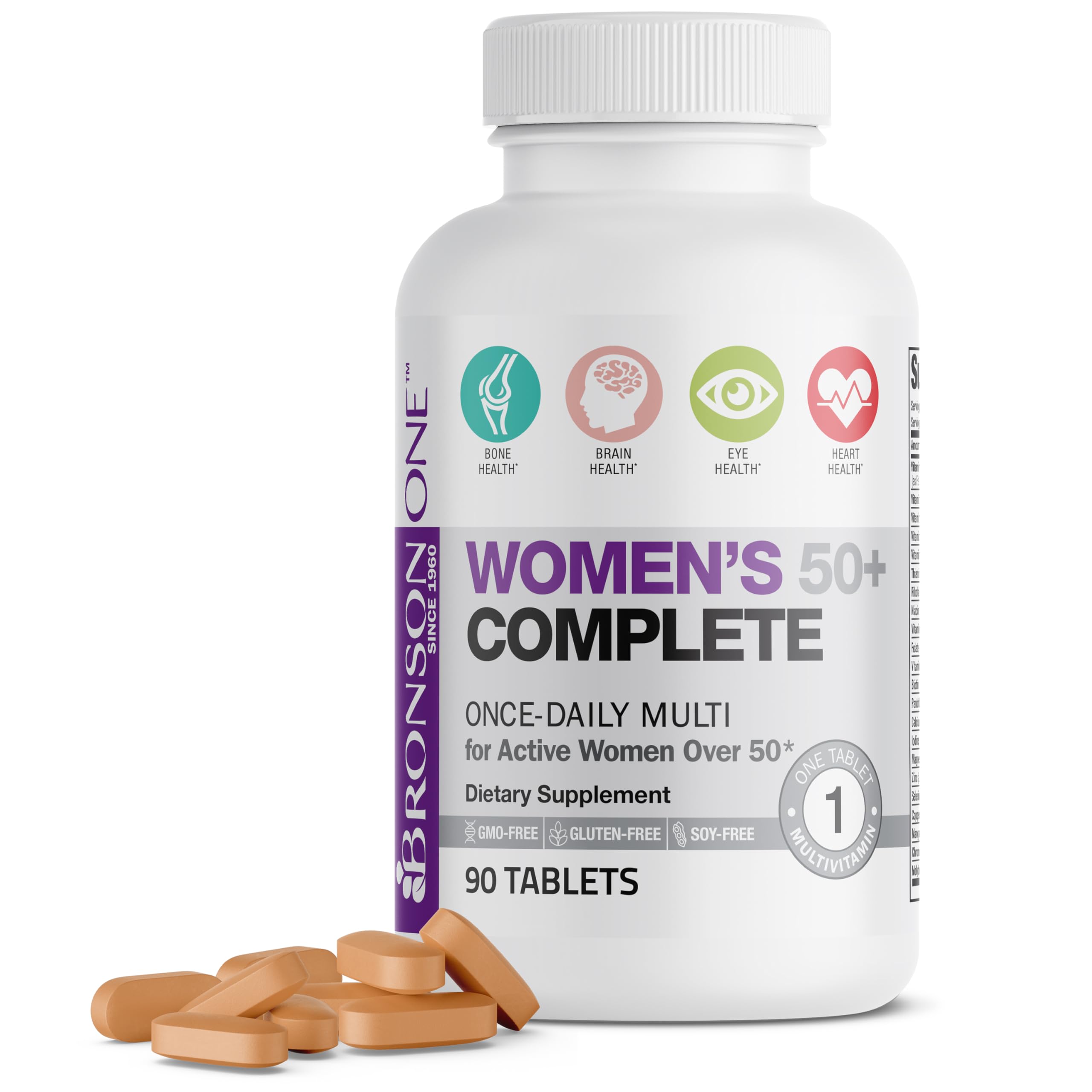 Bronson ONE Daily Women’s 50+ Complete Multivitamin Multimineral, 90 Tablets
