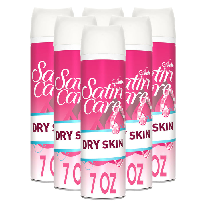 Gillette Satin Care Shave Gel, Dry Skin, 7 Ounce (Pack of 6)