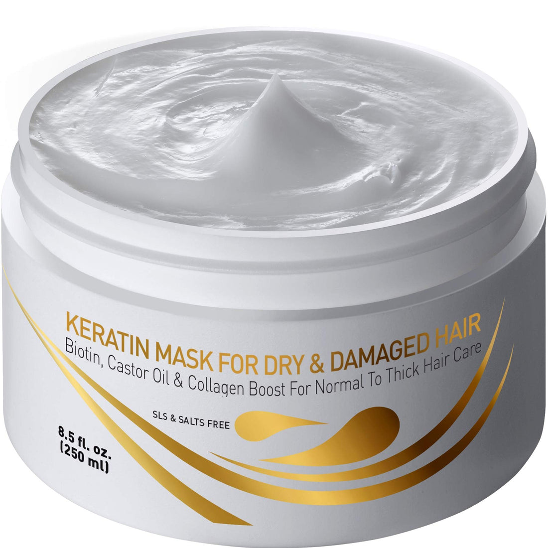 Keratin Dry & Damaged Deep Conditioner Mask - Thick Coarse Hair Care - Keratin Protein & Argan Oil Complex - Long Lasting Conditioning Repair