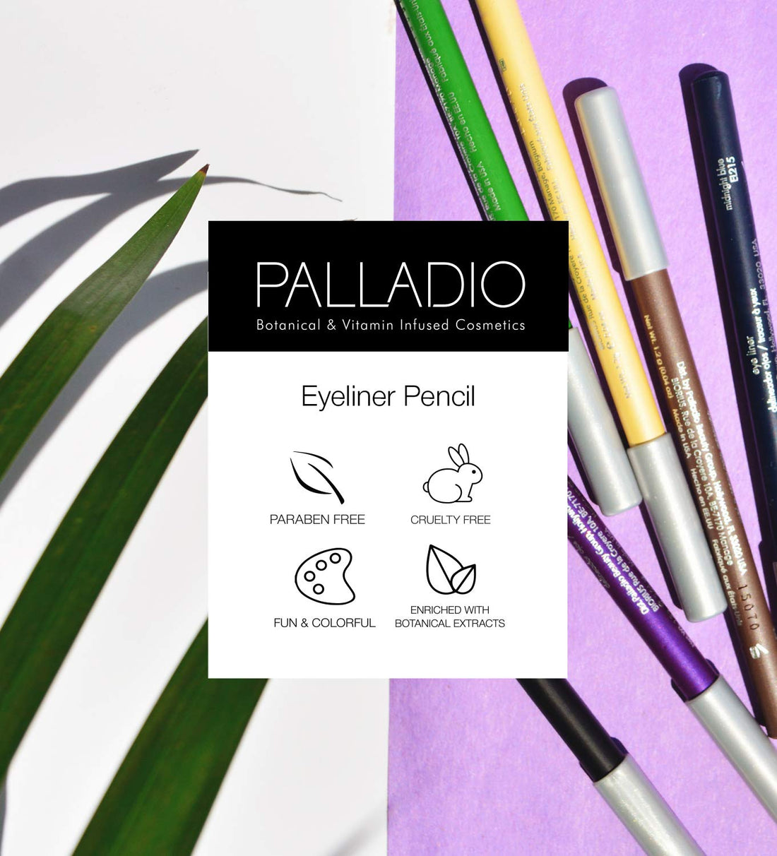 Electric Purple : Palladio Eyeliner Pencil, Electric Purple