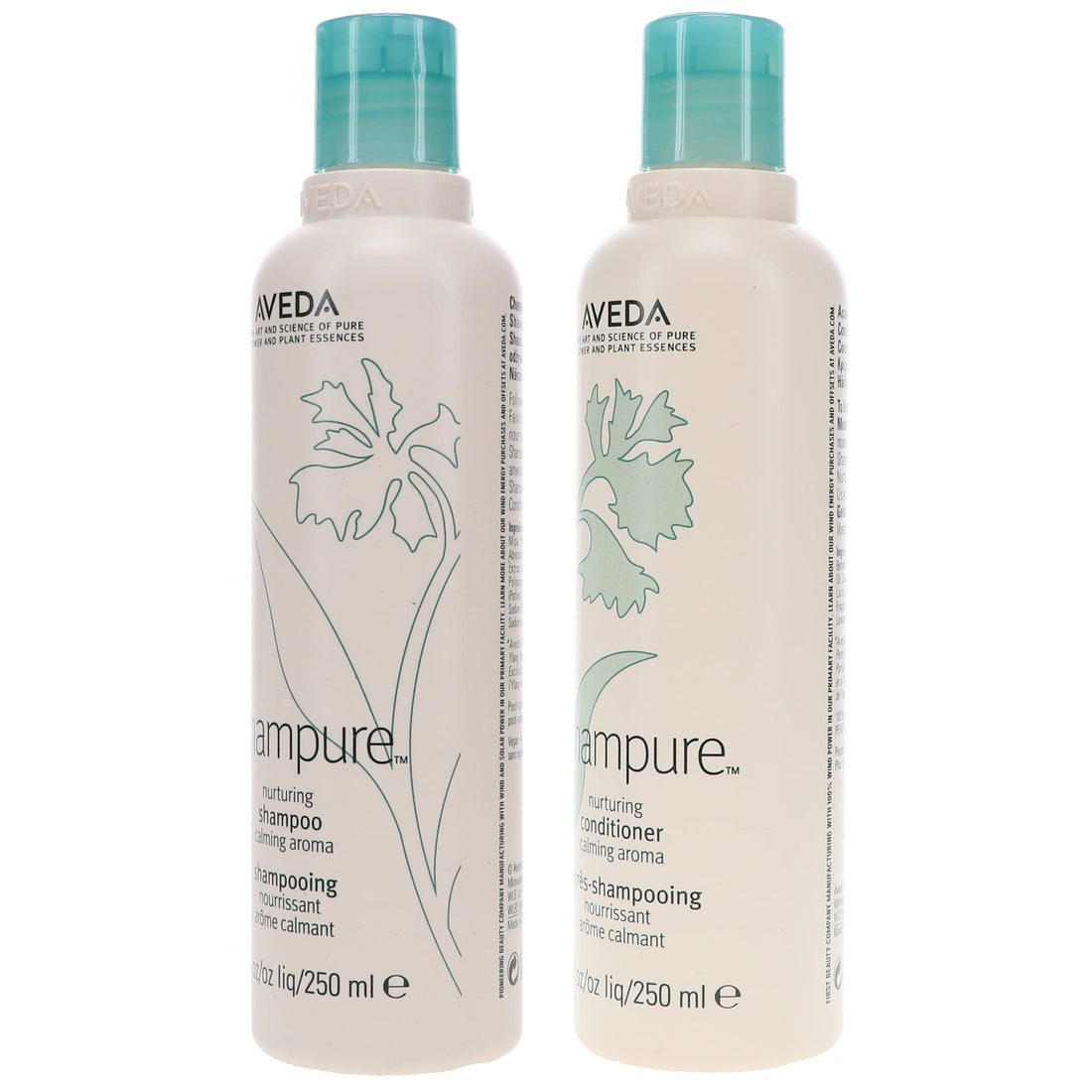 Aveda Shampure Nurturing Shampoo & Conditioner Duo | Daily Shampoo & Conditioner for Normal, Fine to Medium Hair | Silicone Free, 8.5 Fl Oz (Pack of 2)