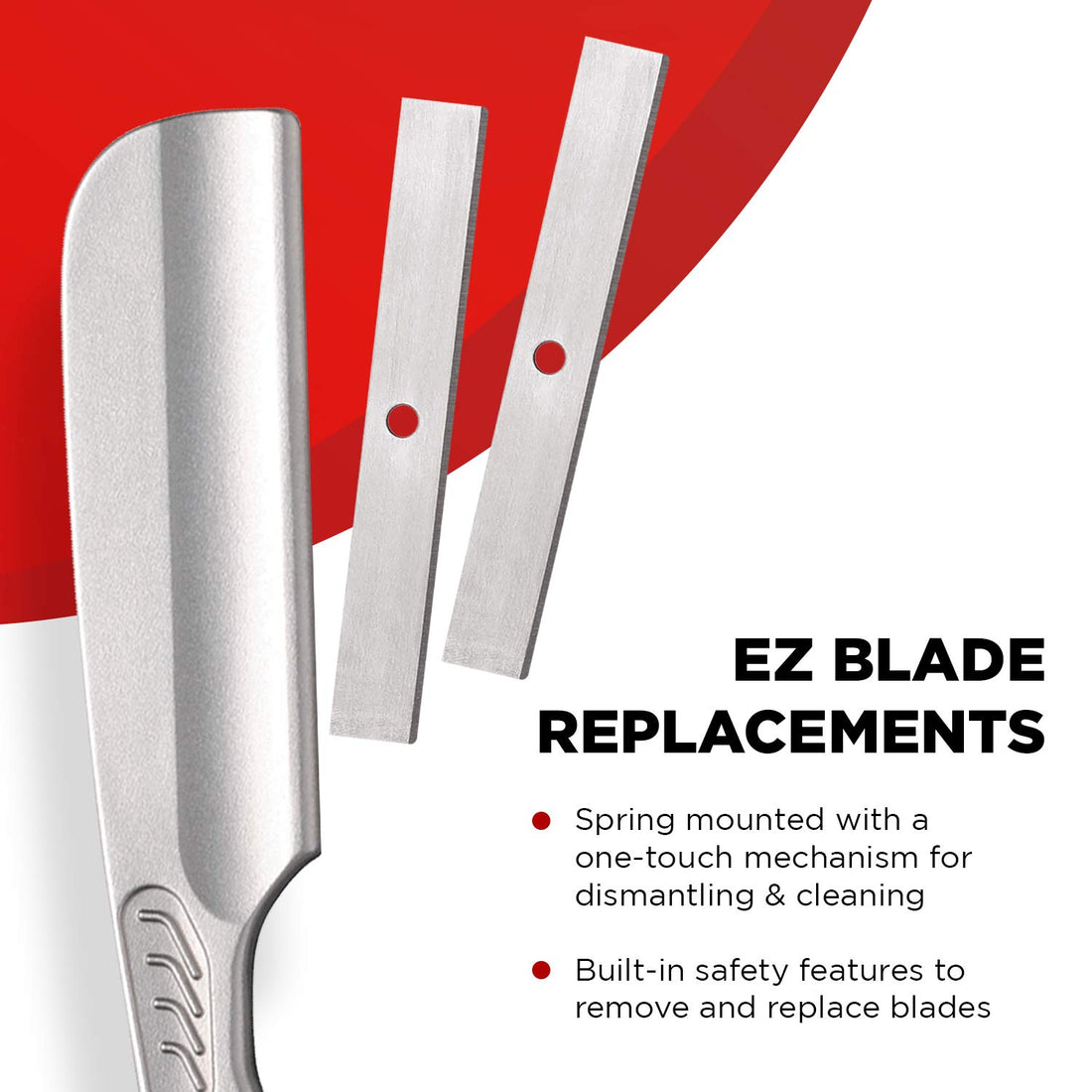 Feather SS Folding Handle Razor, Black