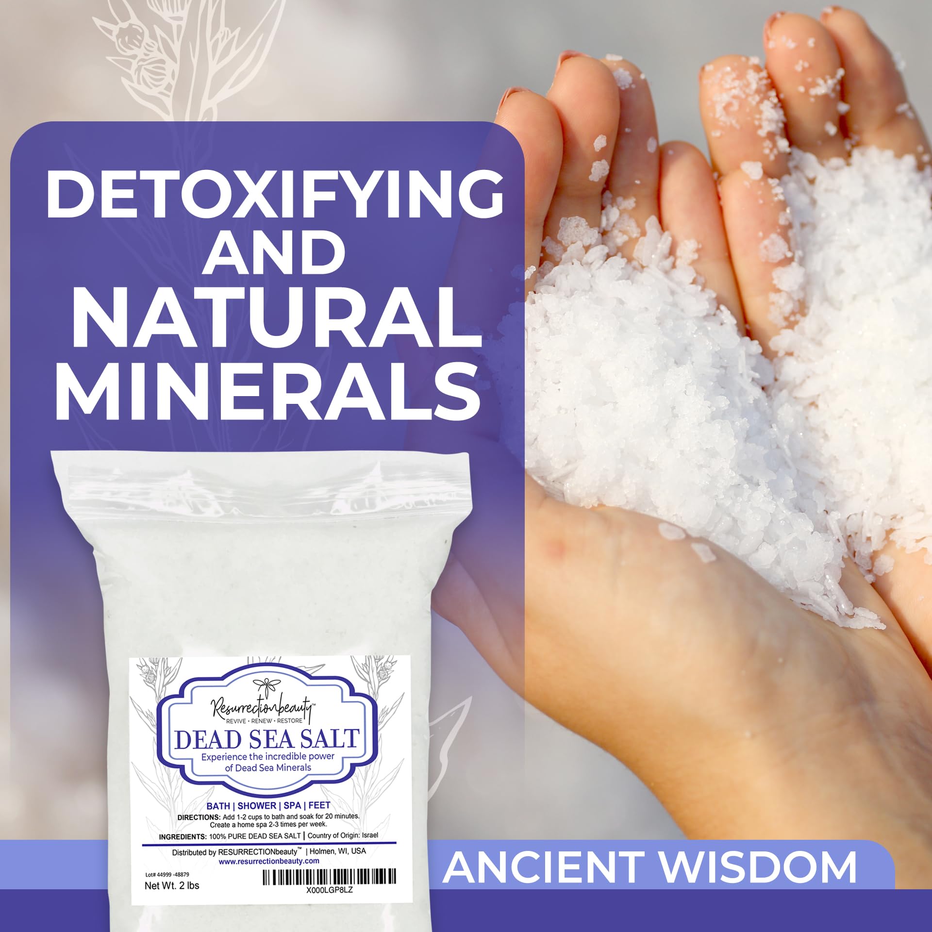 100% Pure Dead Sea Salt 2lb