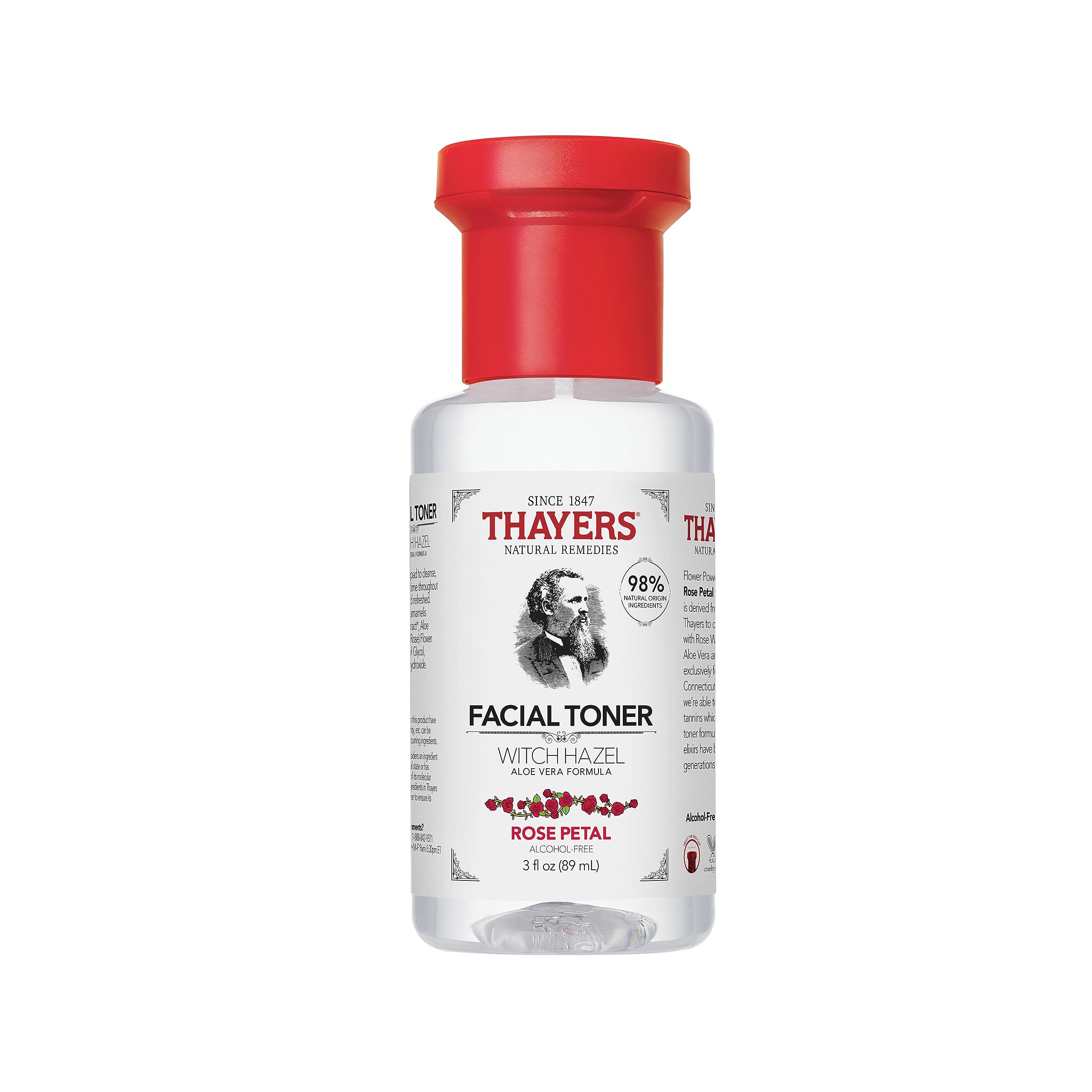 Thayers Alcohol-free Rose Petal Witch Hazel with Aloe Vera 3 Ounces