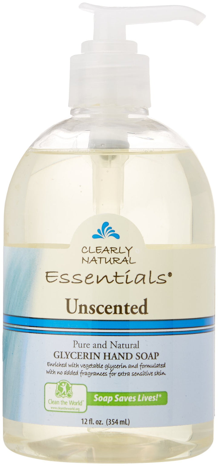 Clearly Natural Unscented Liquid Soap With Pump 12 Oz.