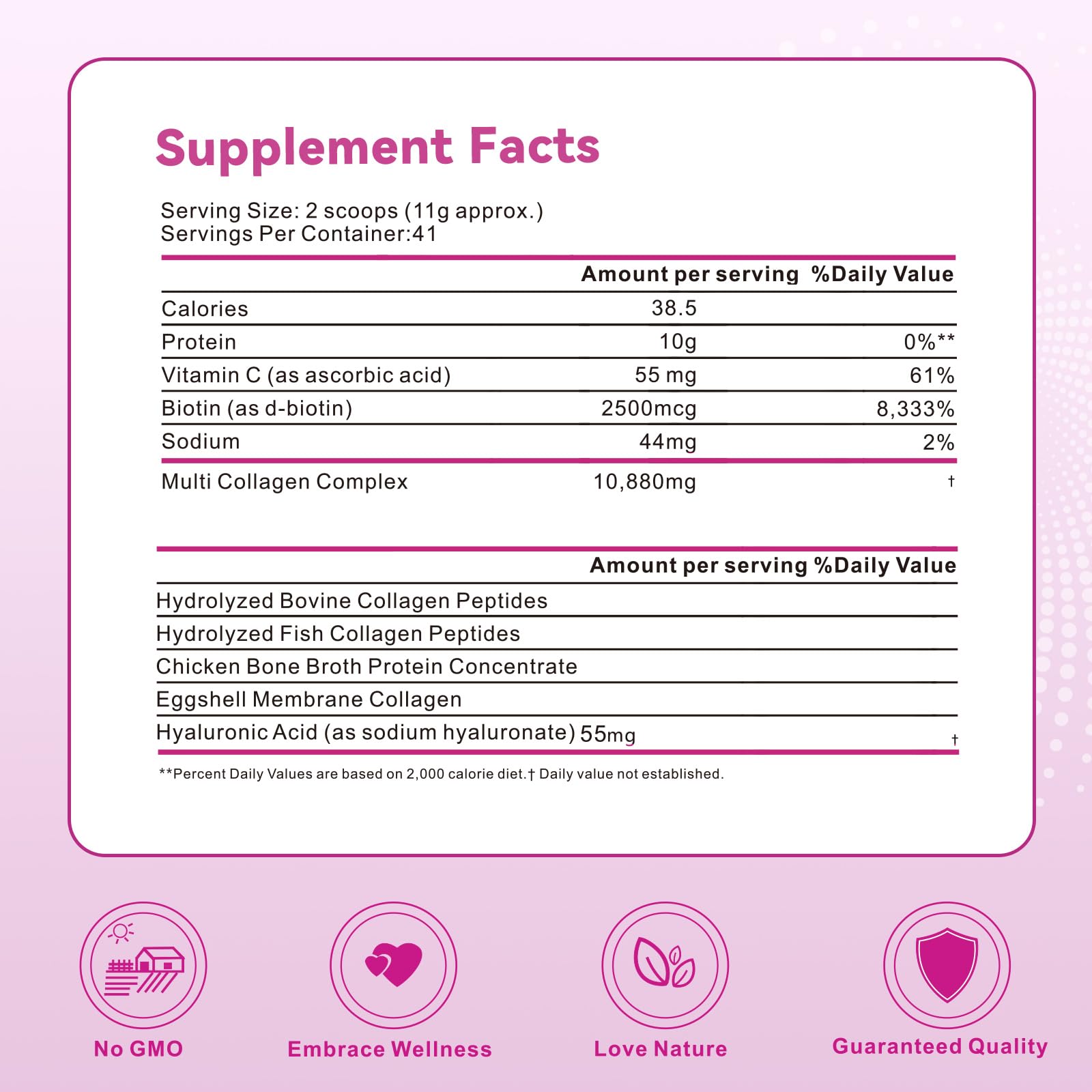 Mclovefy Multi Collagen Peptides Powder, 16 Oz - Protein Supplement, Type I, II, III, V, X with Hyaluronic Acid, Vitamin C and Biotin, Unflavored, Easily Mixes in Drinks(Packaging May Vary)