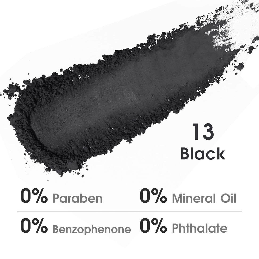 UCANBE Dark Black Single Eyeshadow Palette, Matte Eye Shadow for Smoky Emo Goth Makeup, Professional Highly Pigmented Long-Lasting Waterproof Make Up Pallet