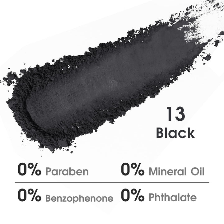 UCANBE Dark Black Single Eyeshadow Palette, Matte Eye Shadow for Smoky Emo Goth Makeup, Professional Highly Pigmented Long-Lasting Waterproof Make Up Pallet