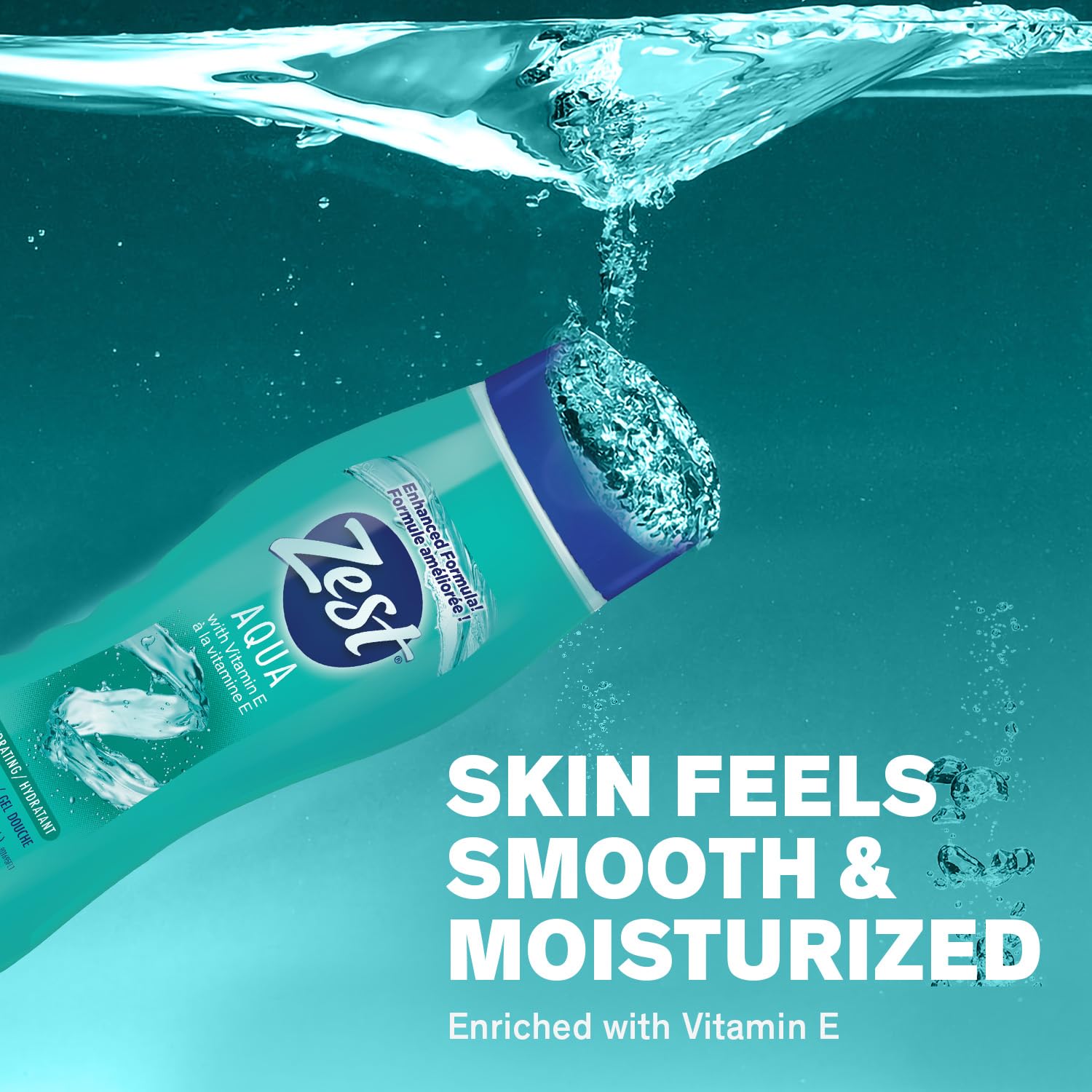 ZEST BODYWASH AQUA 18 OZ (Pack of 6)