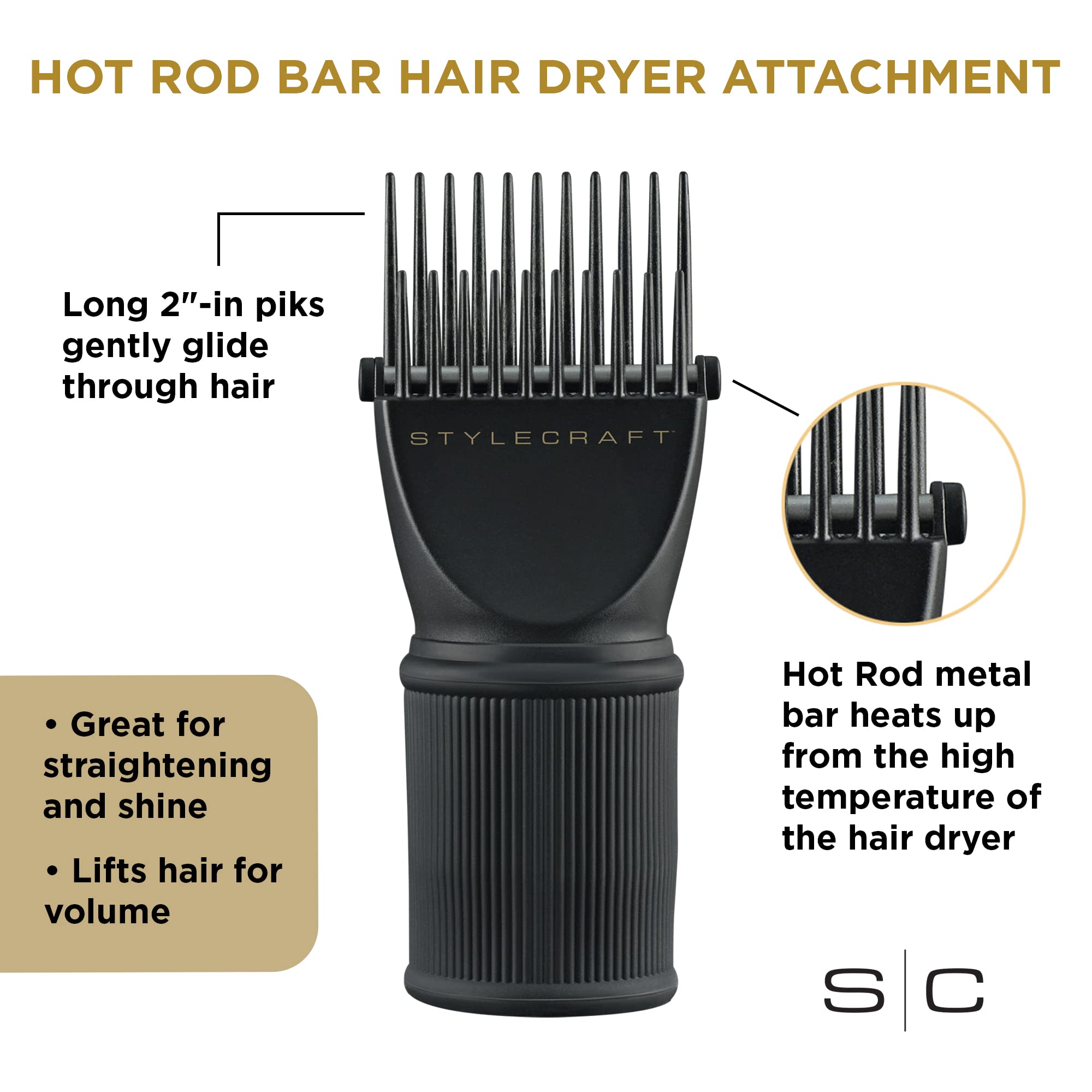 StyleCraft Hair Pik - Professional HOT Rod BAR