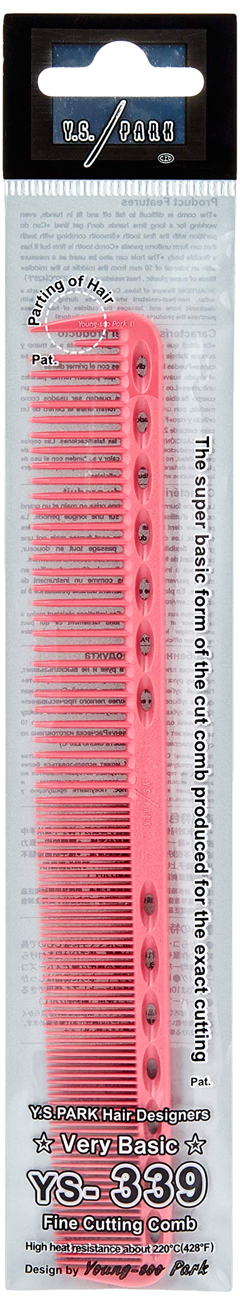 YS Park 339 Fine Cutting Comb - Pink