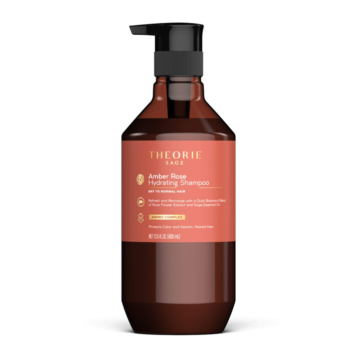 THEORIE Amber Rose Hydrating Shampoo- Refresh & Hydrate, Irresistible Scent of Rose, Jasmine & Amber, Suited for All Hair Types-Color & Keratin Treated Hair, 400ML