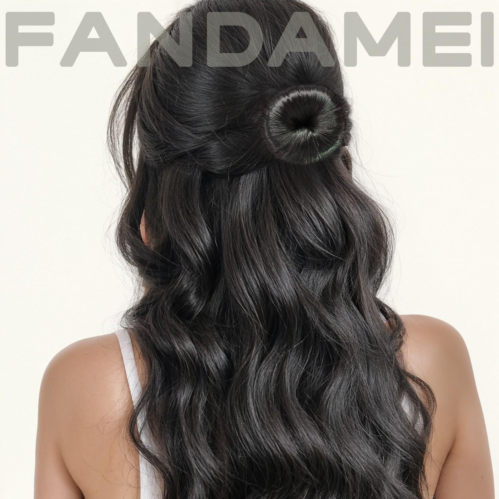 FANDAMEI Hair Bun Makers: Small & Extra Small Donut & Ballet Buns for Kids with Elastic Ties & Pins (Black)