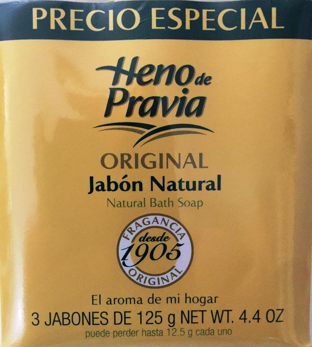 Heno de Pravia Natural Bath Soap 4oz (3 Soaps Total)