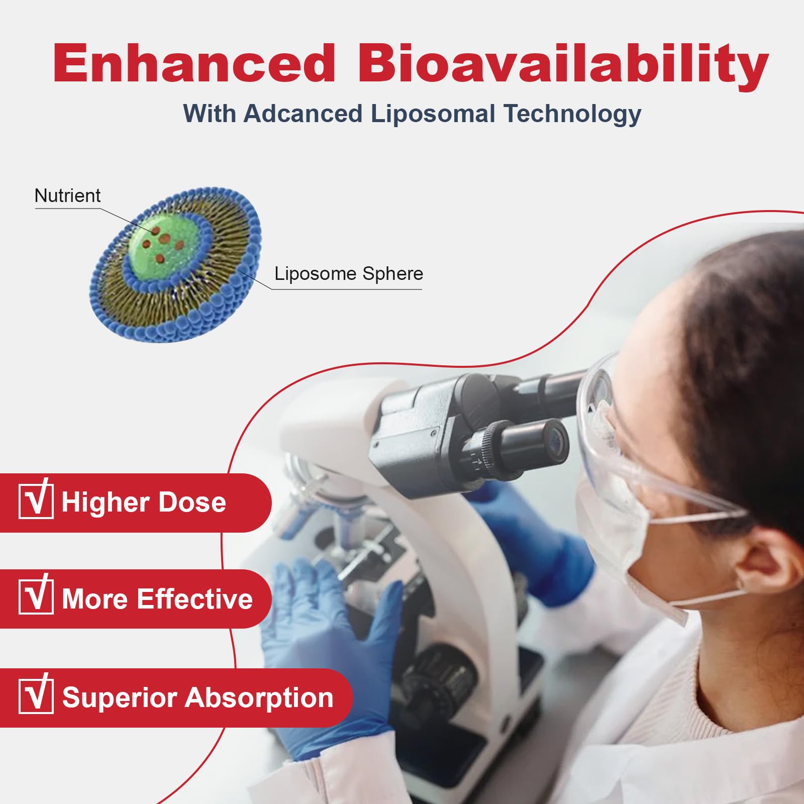 CyberCerix Liposomal Immune Support Supplement for Adults, Complex with L-Lysine 1,500mg, Vitamins, Minerals & Herbal Extracts, Comprehensive Daily Wellness Blend for Men & Women - 240 Capsules