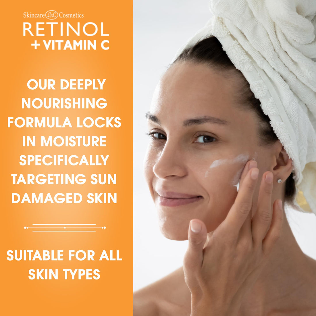 Retinol + Vitamin C Face Moisturizer - Anti Aging Moisturizing Cream, Evens Skin Tone, Diminishes Fine Lines & Wrinkles, Sun Damage & Dark Spots, Restores Radiance, Locks In Moisture - 2.25 OZ