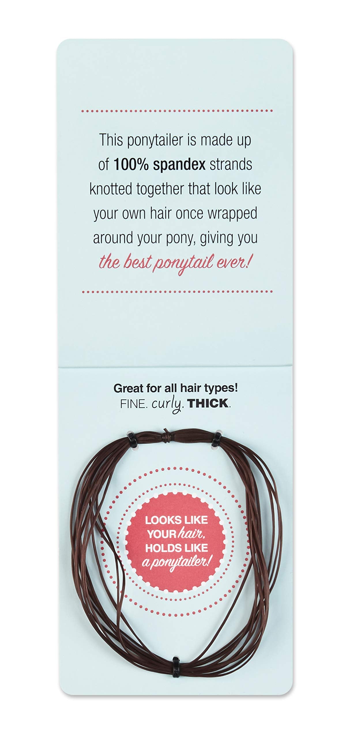 Scunci Color Match Multi-Strand Ponytailer Hair Elastic, Brown