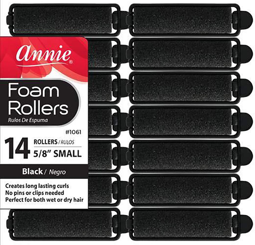 Annie Foam Rollers (Black) Size: Small14pc