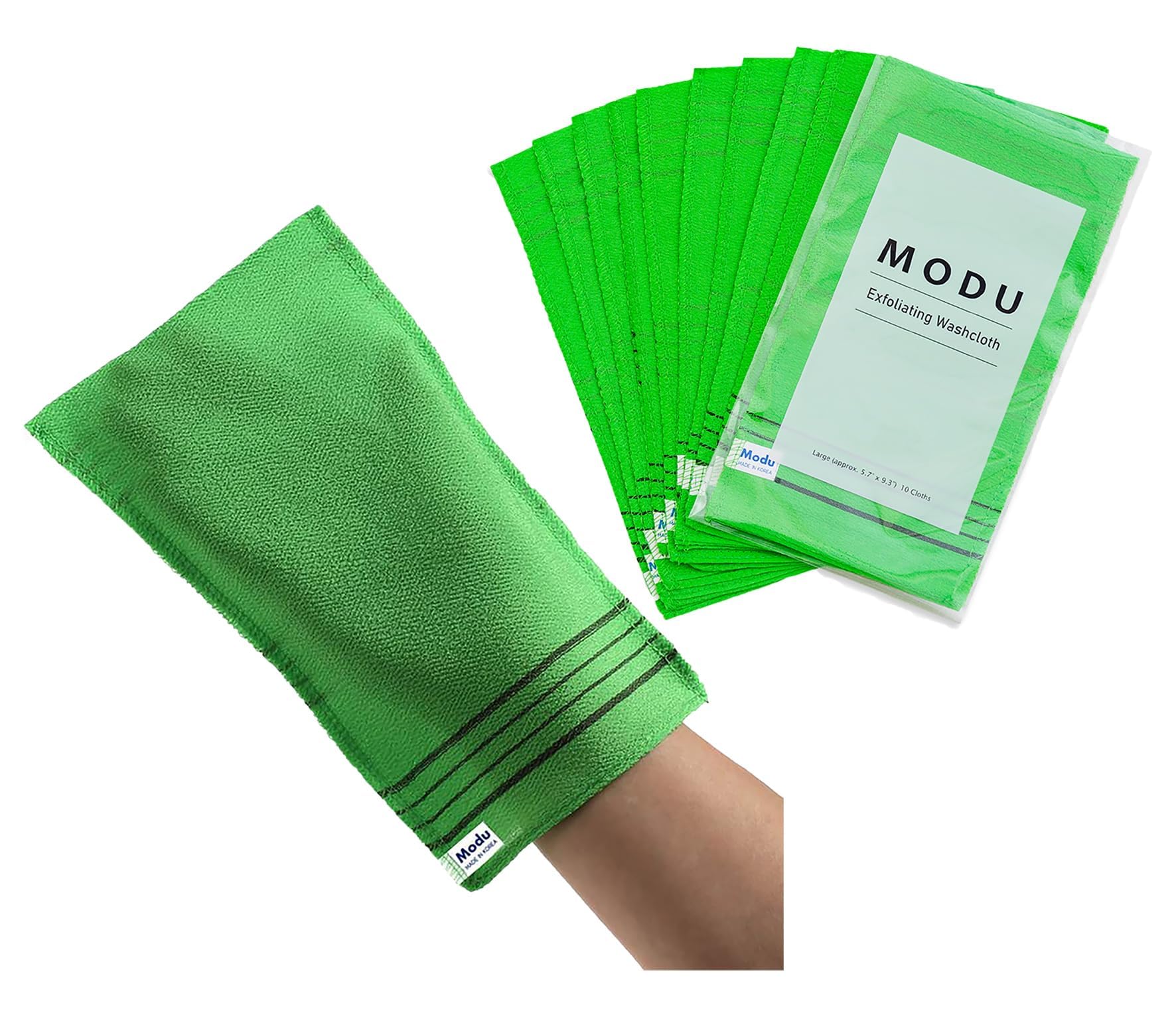 Modu 10 Pcs Korean Exfoliating Bath Washcloth 6 x 9.1 in - Asian Italy Towel