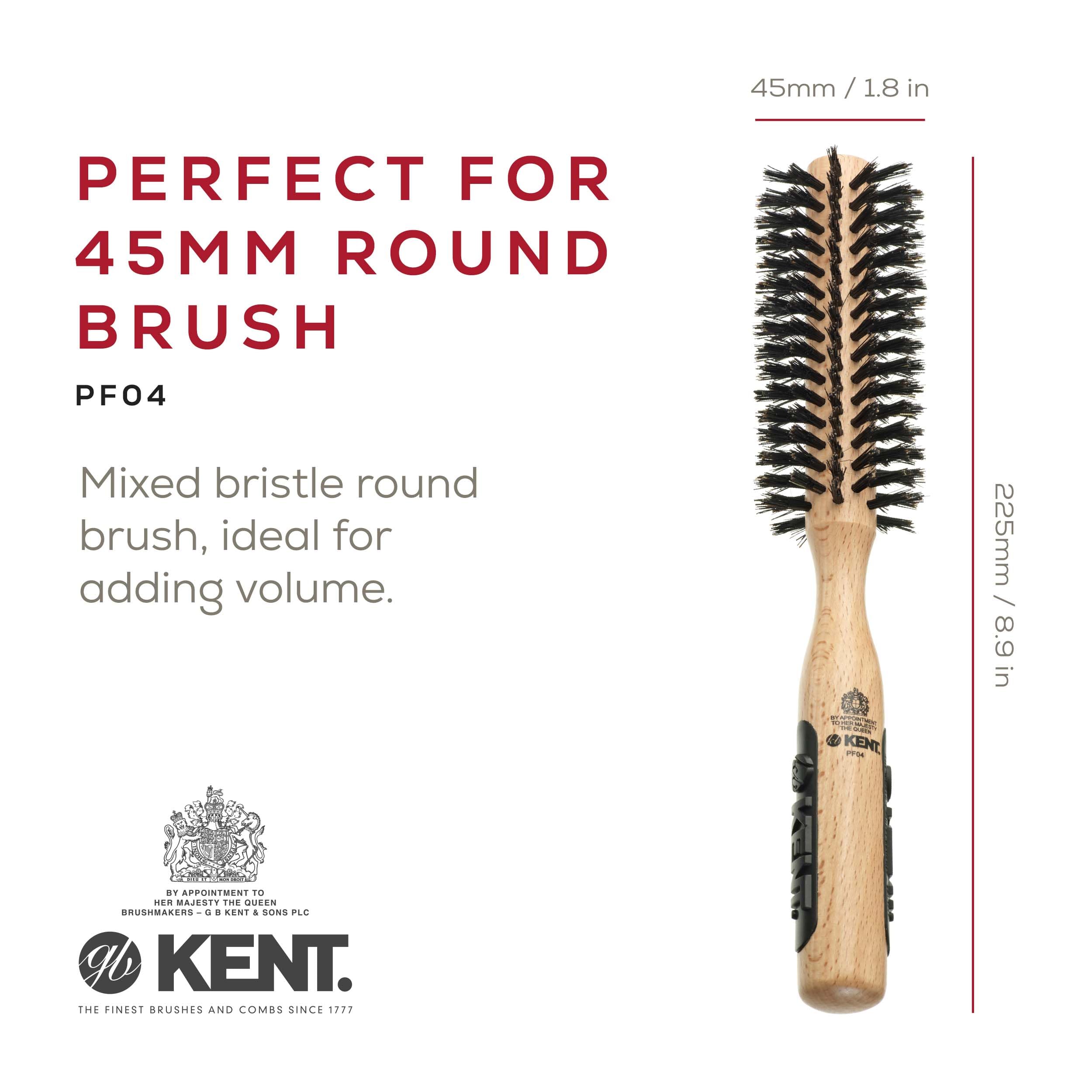 Kent Pure Bristle Small Radial Brush, Wood